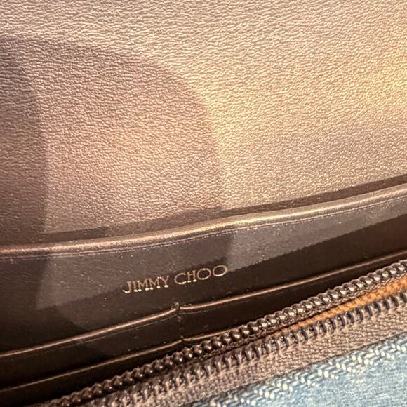 Jimmy Choo Cheri Shoulder Bag in Blue Denim - Picture 7 of 8